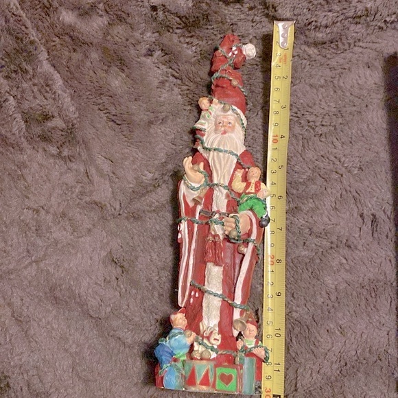 Vintage Skinny 🎅 Santa Christmas poly resin figurine poly resin size 12” - Picture 8 of 8